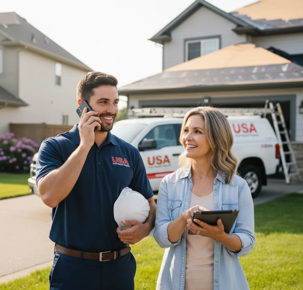 USA Roof Repair Experts customer support in Check